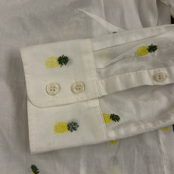 J.Crew Pineapple Button Down Blouse - Picture 7 of 13